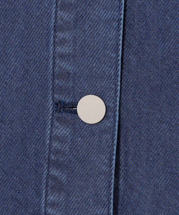 ICB L ナチュラルソフトデニム クロップドジャケット バイオデニム