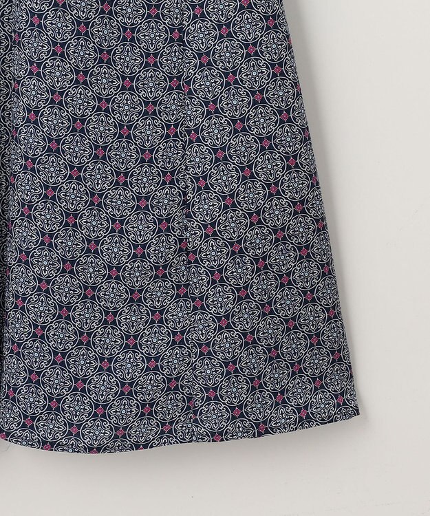 自由区 【洗える・XSサイズあり】アラベスクプリント  ワンピース ブーケンビリア