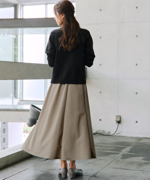 Tiaclasse 【選べる】フレア＆タイトカノコスカート フレア：ベージュ