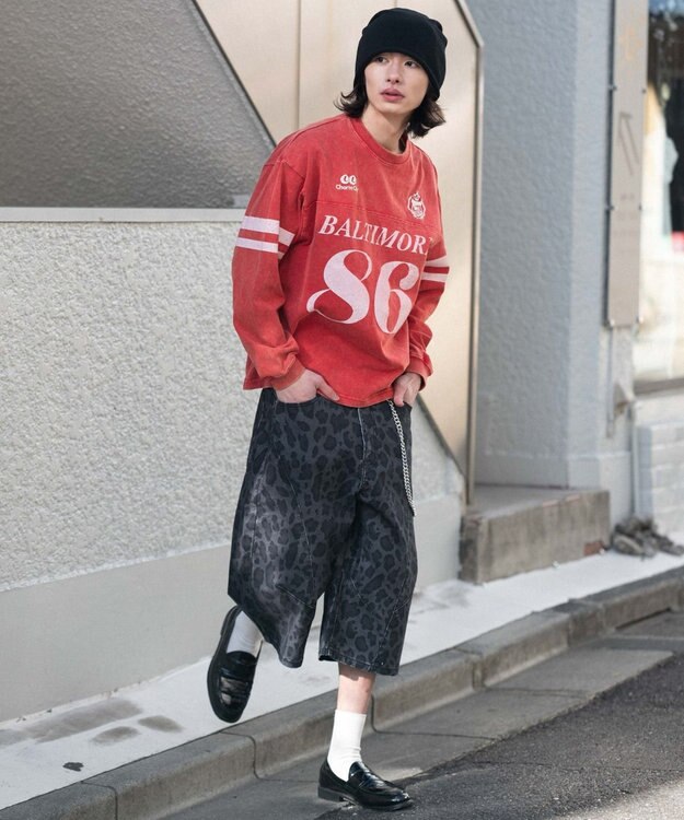 WEGO 【ユニセックス着用ITEM】ナンバリングT（長袖） レッド