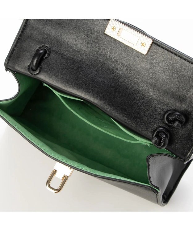 UNBILLION cachecache ねじりハンドルおこし金具2wayミニショルダー ブラック