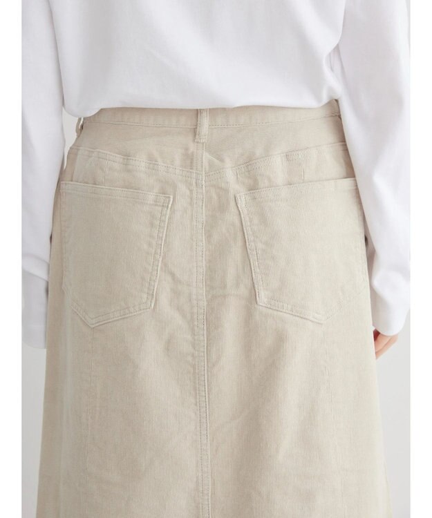 AMERICAN HOLIC コーデュロイＡラインスカート Ivory
