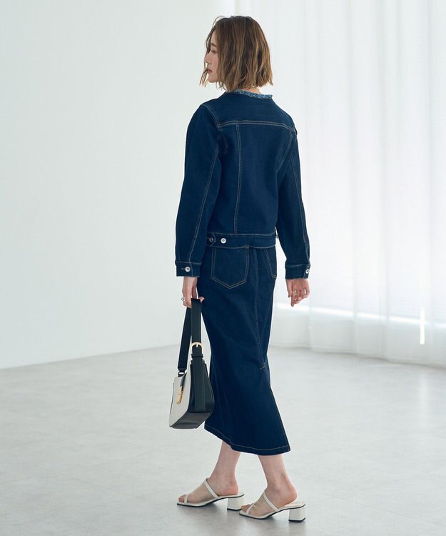 YECCA VECCA ハイウエストデニムスカート Dark Indigo