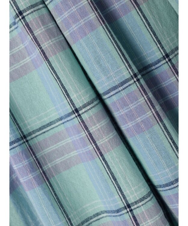 CRAFT STANDARD BOUTIQUE チェックギャザーロングスカート Mint