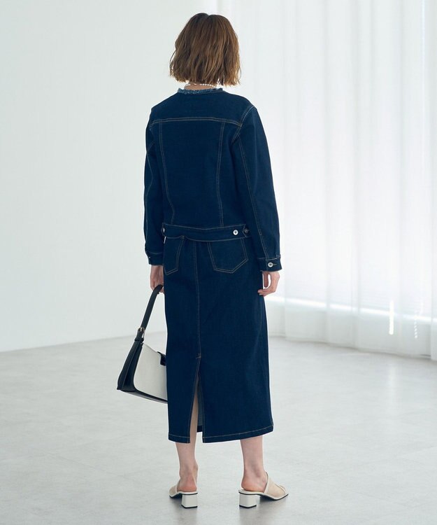 YECCA VECCA ハイウエストデニムスカート Dark Indigo