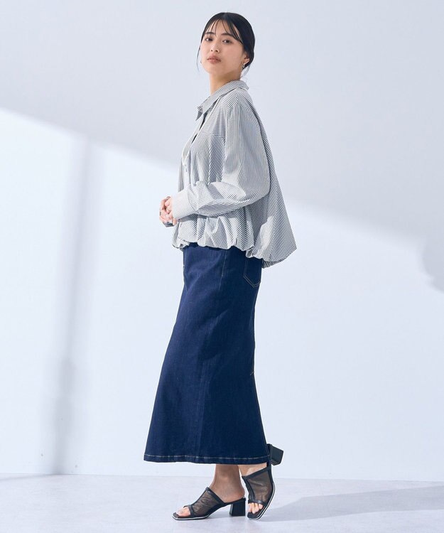 YECCA VECCA ハイウエストデニムスカート Dark Indigo