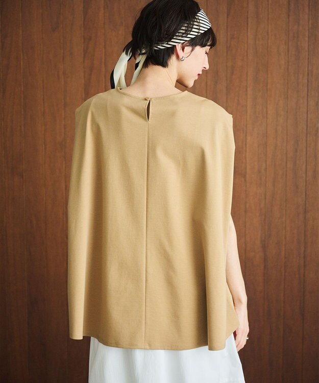 #Newans 【洗える】スクエアシルエットノースリーブカットソー ベージュ