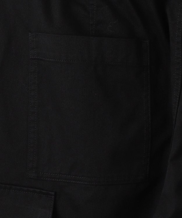 WEGO 【ウエストゴム】イージーワイドカーゴパンツ ブラック