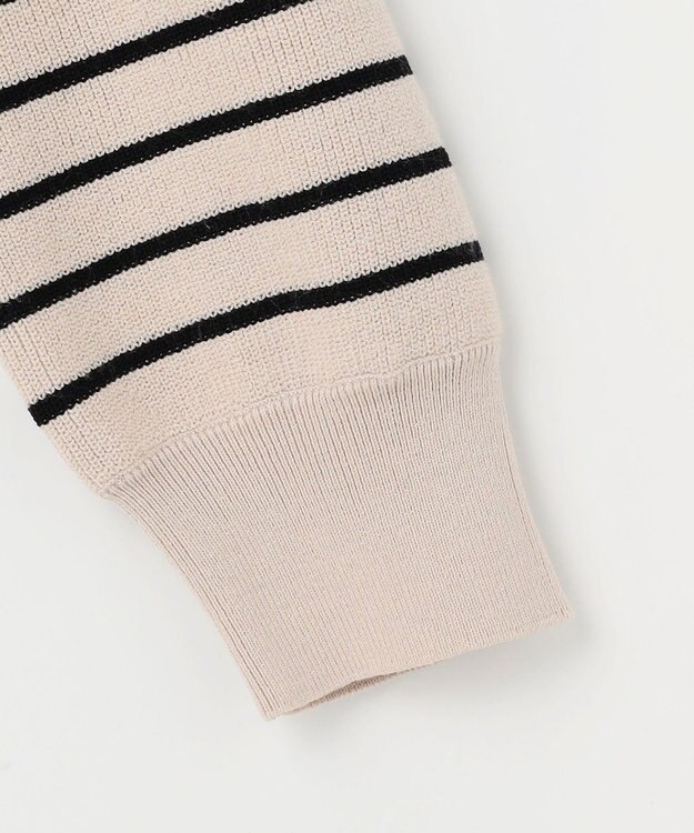 ANY 【8色展開】Vネックデイリーニット ベージュ×ブラック