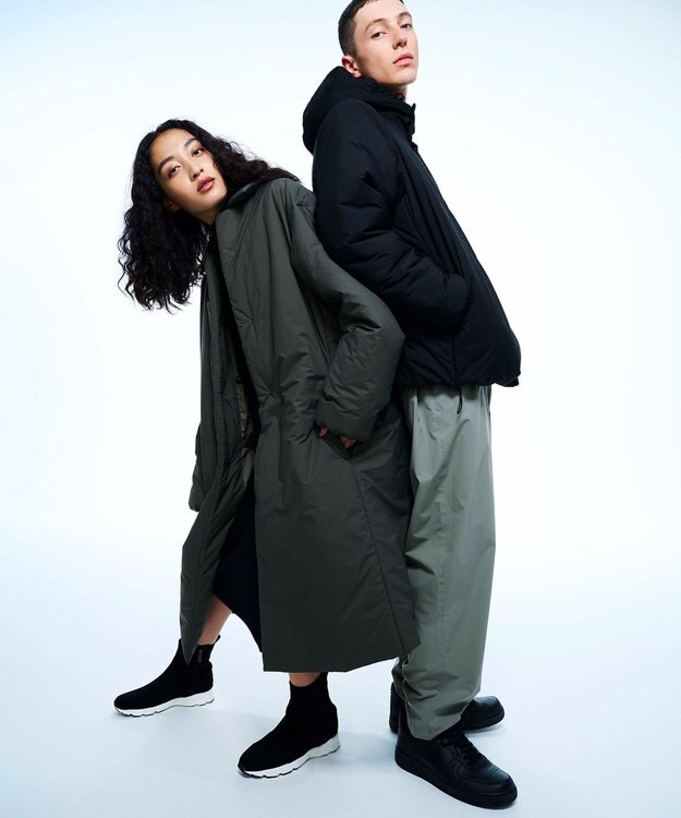 UNFILO 【訳アリ特価】HOTOPIA ロングコート ダークグリーン系