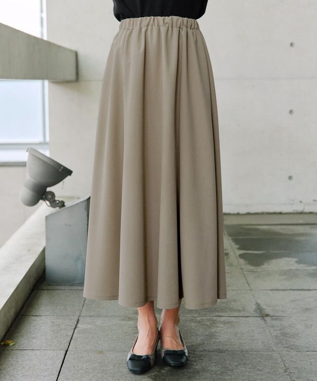 Tiaclasse 【選べる】フレア＆タイトカノコスカート フレア：ベージュ