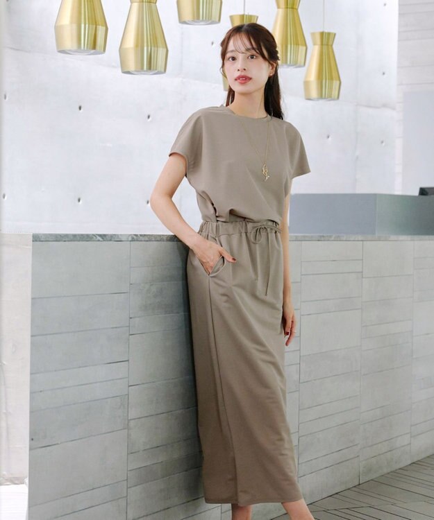 Tiaclasse 【選べる】フレア＆タイトカノコスカート セミタイト：ベージュ