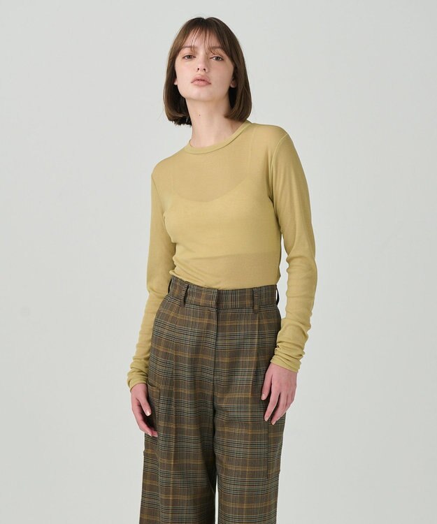 GRACE CONTINENTAL シアーテレコカットソー イエロー