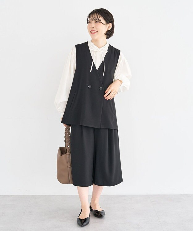 Green Parks ２ｗａｙフリルハイネックブラウス Off White