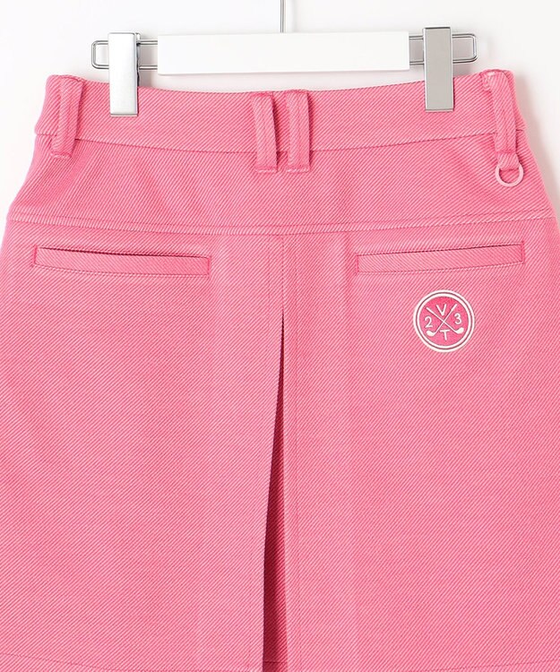 23区GOLF 【WOMEN】【手洗い可】クロスサーモツイル 台形 スカート ピンク系