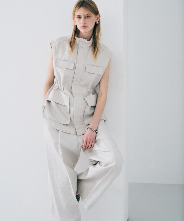 uncrave リヨセルライトリネン ミリタリージレ フラックス