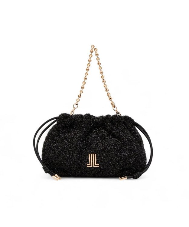 LANVIN en Bleu カレンデ 2WAYハンドバッグ ラメブラック