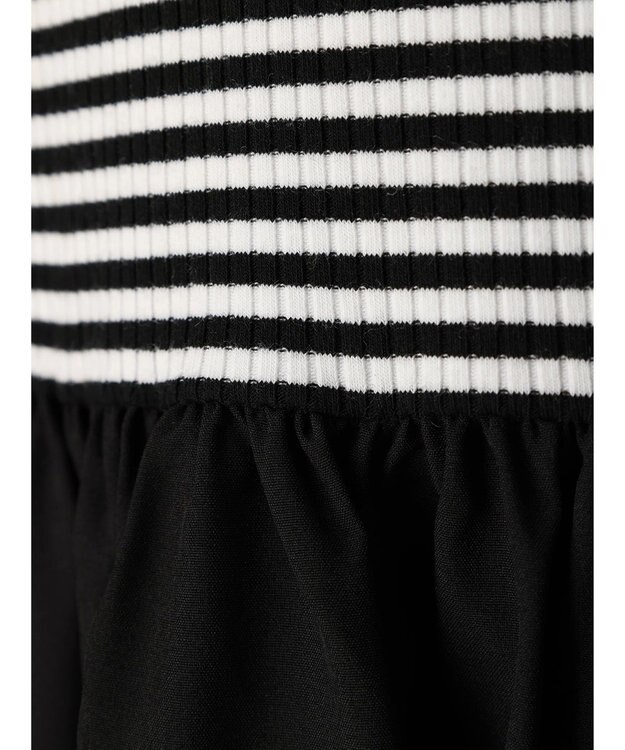 earth music&ecology ショートスリーブドッキングワンピース Border