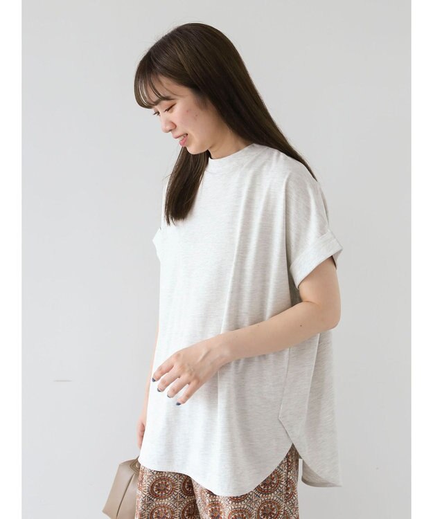 Green Parks 汗染み防止プチハイネックプルオーバー Light Gray Mixture