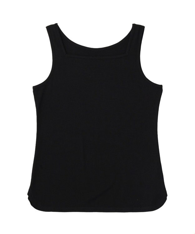 YECCA VECCA 2wayスクエアリブタンクトップ Black