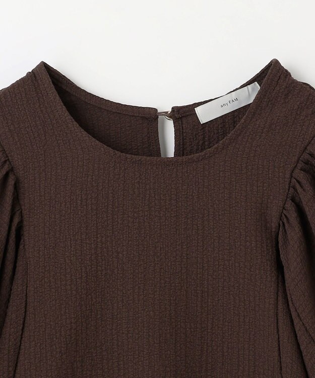 ANY ボリュームショルダーふくれプルオーバー ブラウン