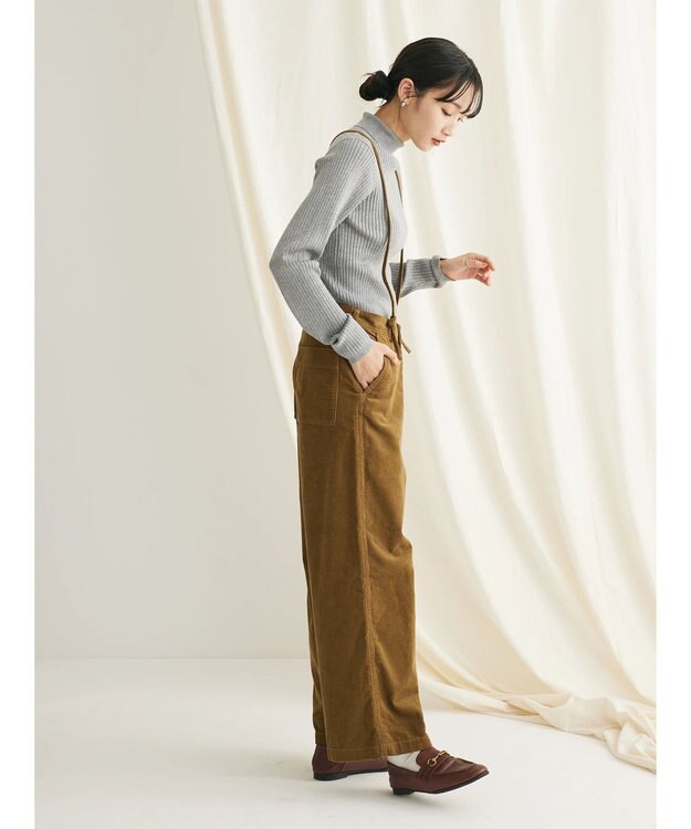 CRAFT STANDARD BOUTIQUE ウォッシャブルリブタートルニットプルオーバー Light Gray