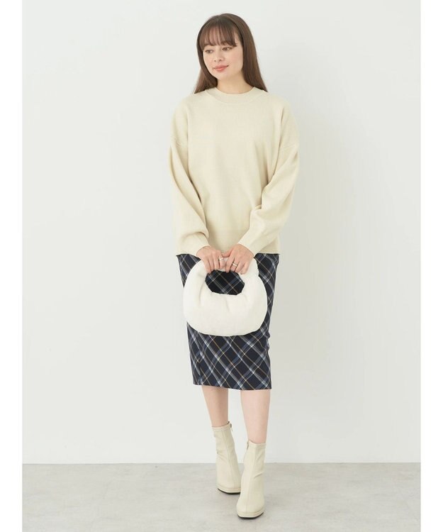 earth music&ecology アンチピリングバックスリットプルオーバー Ivory