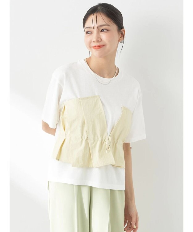 earth music&ecology ビスチェドッキングプルオーバー Yellow