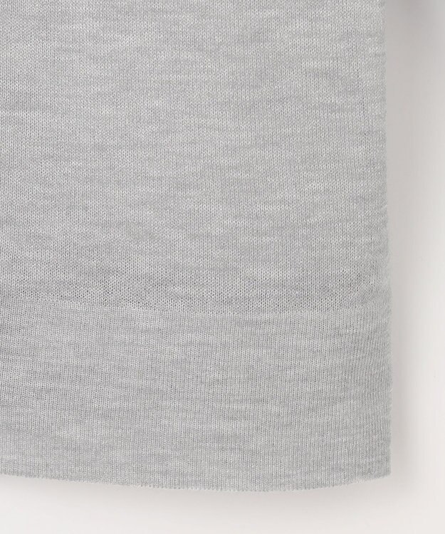 自由区 【WEB限定・洗える】シアーカーデ×ジャージードレス セット ライトグレー(ラメ)×ネイビー