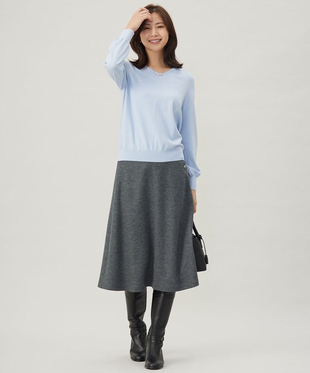 J.PRESS LADIES ショートパール ネックレス シルバー系