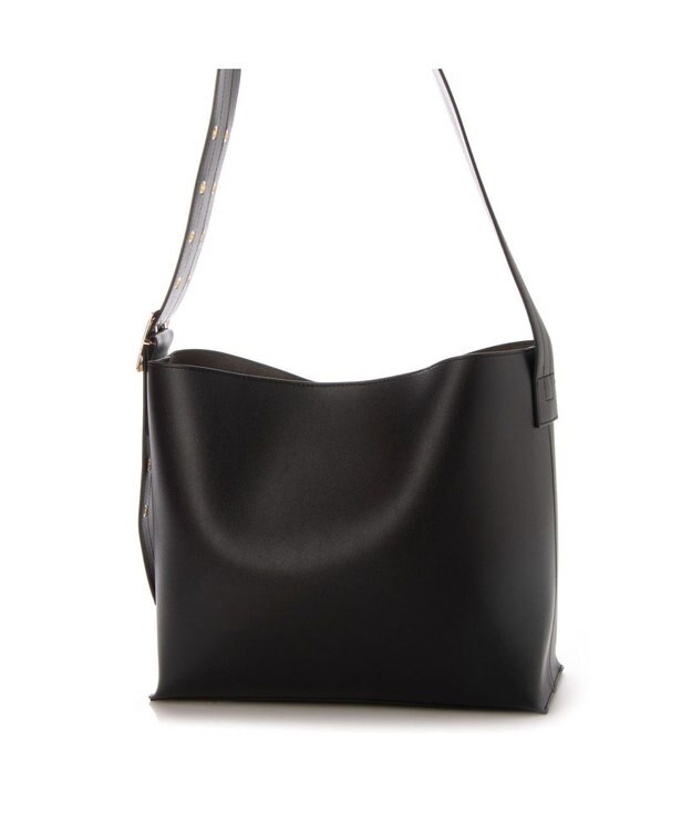 LA BAGAGERIE 【MONICA】ベルトデザインA4トート ブラック