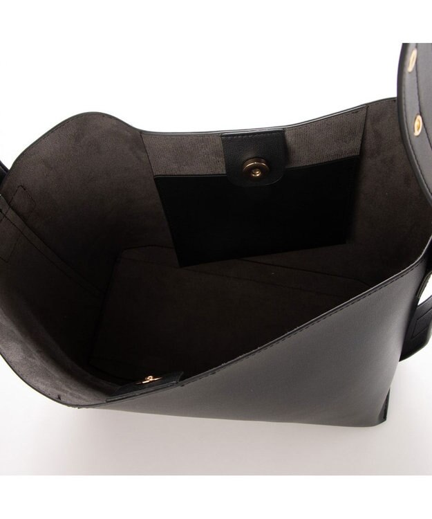 LA BAGAGERIE 【MONICA】ベルトデザインA4トート ブラック