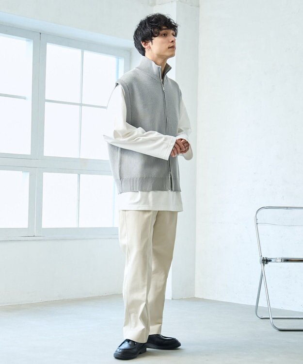 WEGO タックツイルトラウザー ベージュ