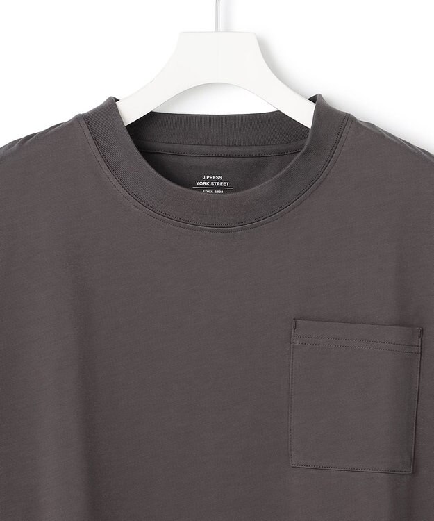 J.PRESS YORK STREET 【UNISEX】接触冷感 ポケットTシャツ グレー系