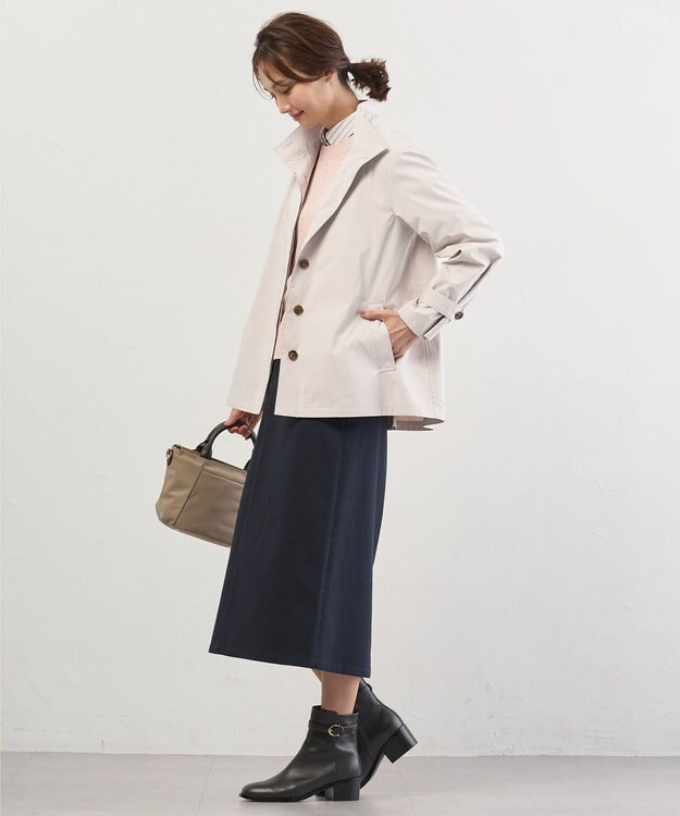 J.PRESS LADIES S 【WEB限定カラーあり】Artirosa スタンドカラー コート グレージュ系