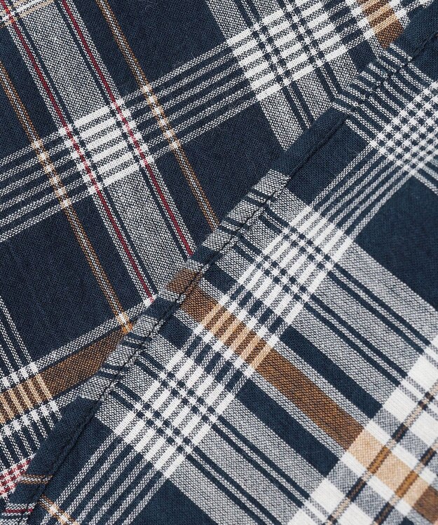 J.PRESS MEN インディアンマドラスチェック シャツ ネイビー系3