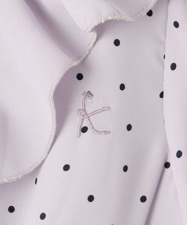 組曲 KIDS 【110-140㎝】キャサリンドット ワンピース ライトグレー系5