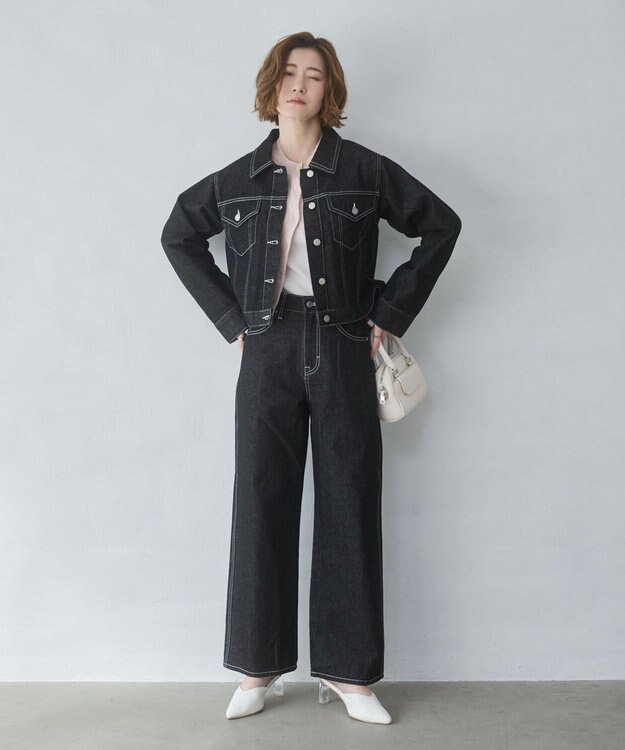 WEGO 【SETUP対応アイテム】デニムジャケット デニムブラック