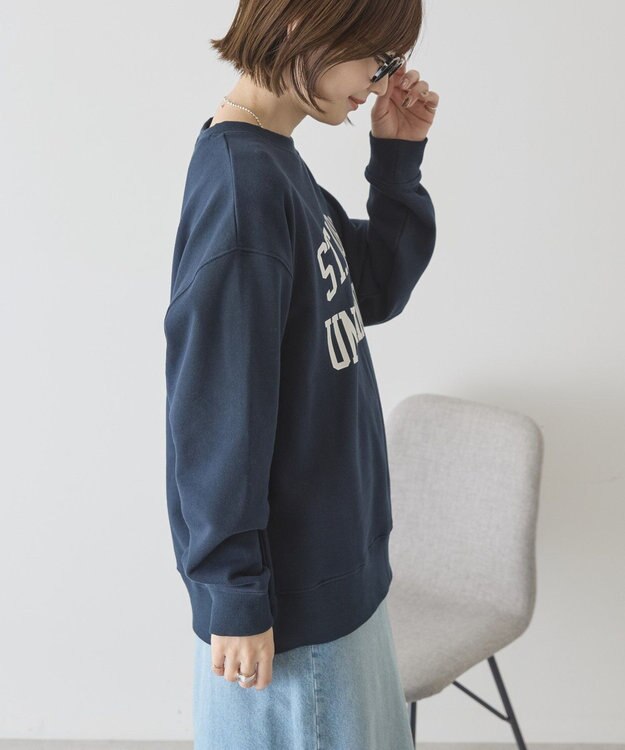 AMERICAN HOLIC カレッジロゴ裏毛スウェット Dark Navy