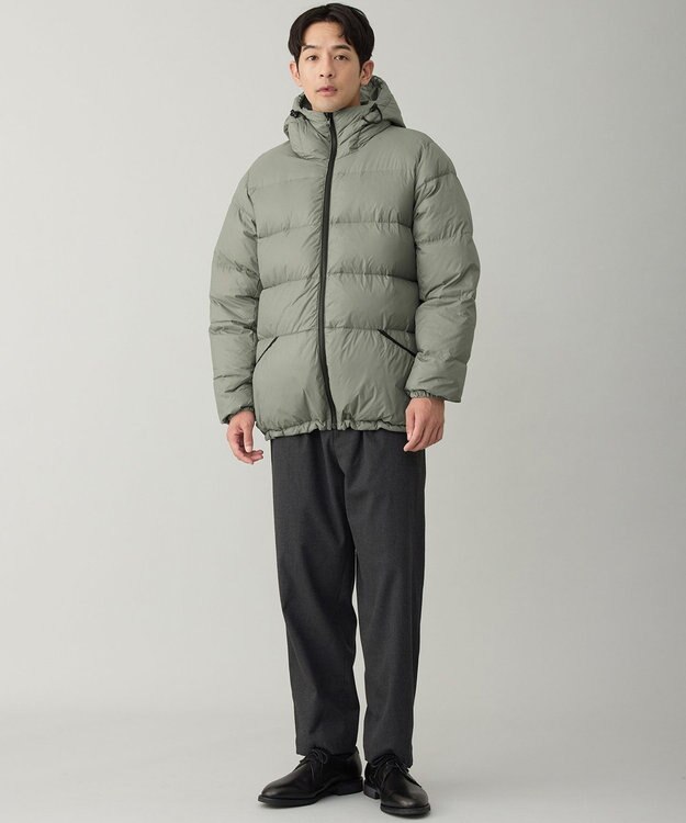 UNFILO MENS 【OCEANS YouTube 掲載】TAION×UNFILO リバーシブルフードダウン ライトグレー×セージグリーン