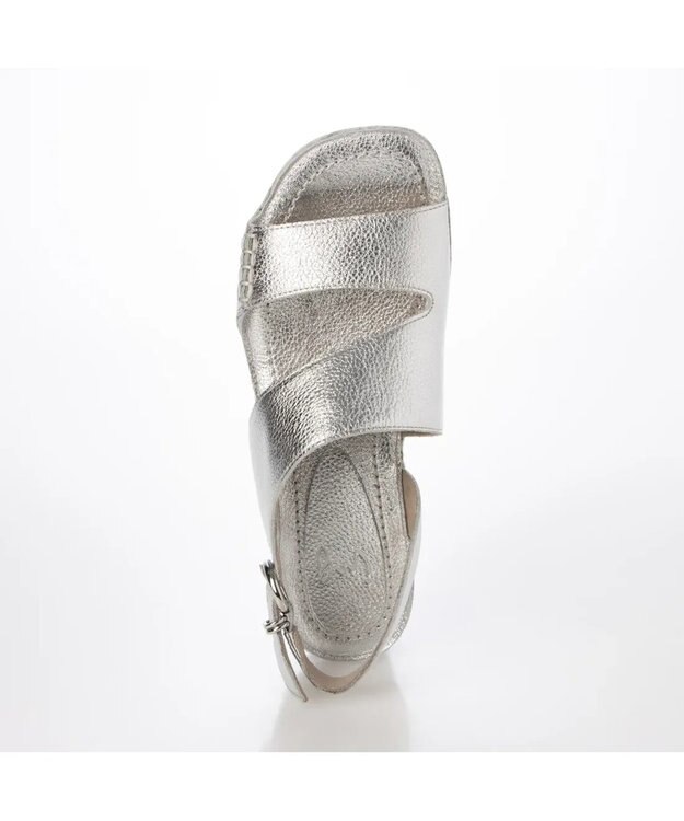 ing <ing>【WEB限定】【サスティナブル】ワイドストラップサンダル シルバー