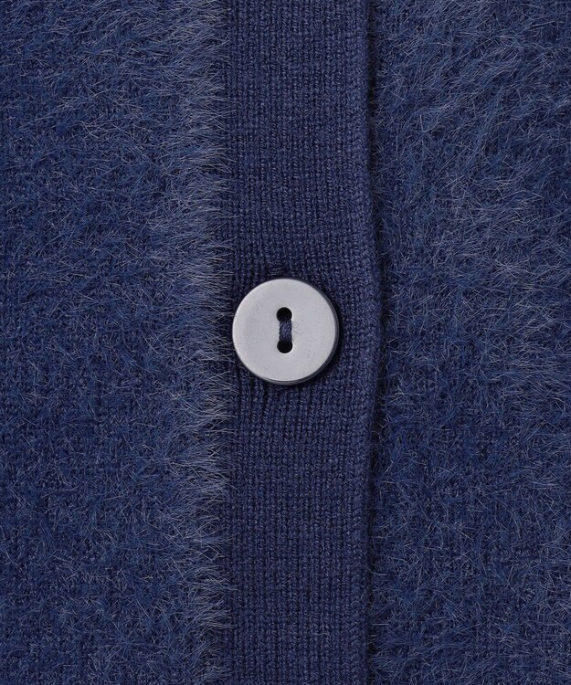 ANY L フェザーカーディガン×ニットスカートセットアップ ネイビー