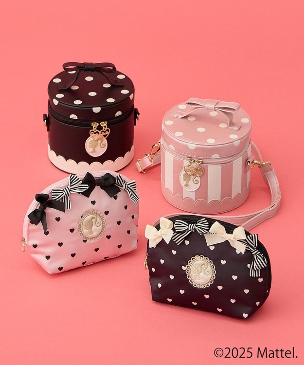 ANY KIDS 【Barbie(TM)】リボン ラウンドポーチ ピンク