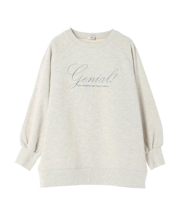 earth music&ecology 裏毛ロゴチュニック Oatmeal