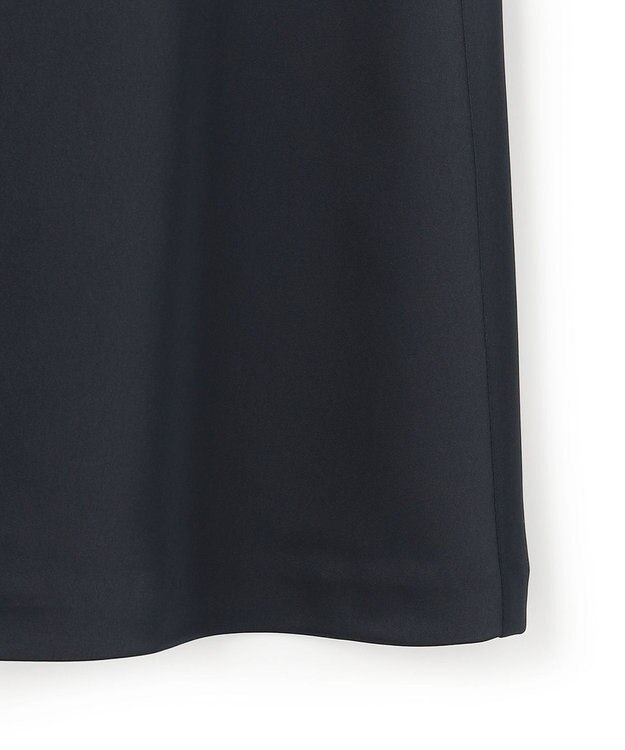 23区 L 【APPLAUDIR】クリアダブルサテン フリルデザイン ブラウス ネイビー系