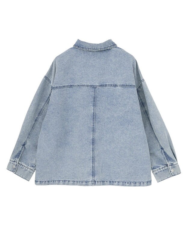 Green Parks デニムシャツブルゾン Light Indigo