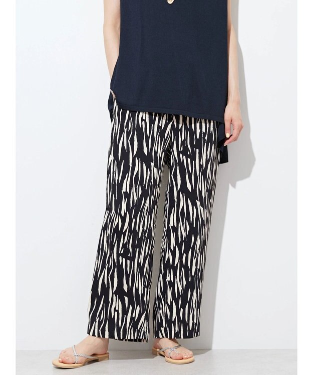 AMERICAN HOLIC サラッとＬｅａｆモチーフパンツ Black