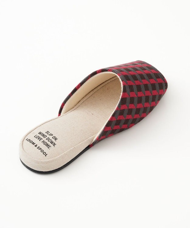 LOOM&SPOOL GeoVis吊り込みスリッパ レッド