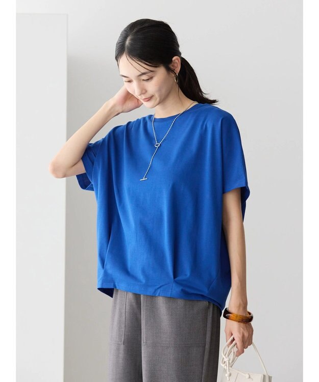 AMERICAN HOLIC 接触冷感裾タックカットプルオーバー Blue