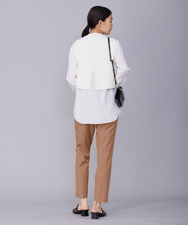 ICB 【セットアップ対応・洗える】 LooseWeave テーパードパンツ レディッシュブラウン系